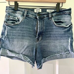 Kensie Blue Jean Shorts Distressed Denim